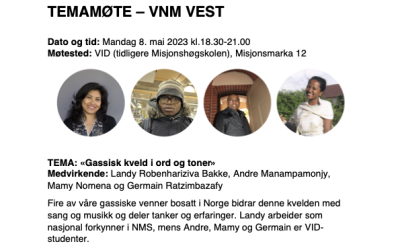 8. mai 2023: Årsmøte og Temamøte – VNM Vest